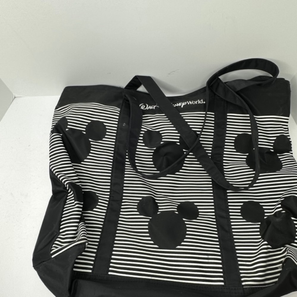 Disney‎ World Black Gray Mickey Mouse Tote Bag